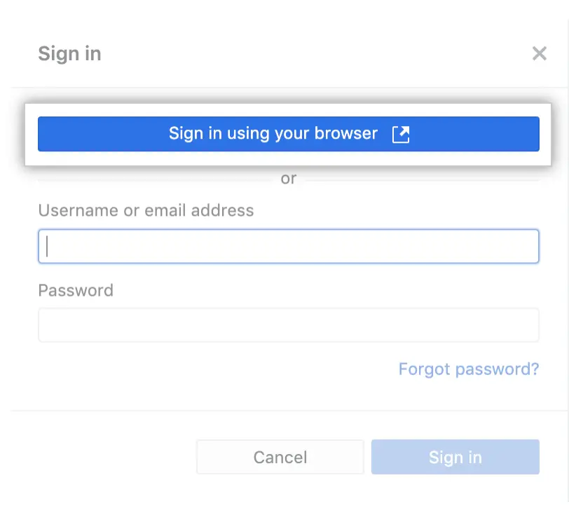 使用浏览器登录